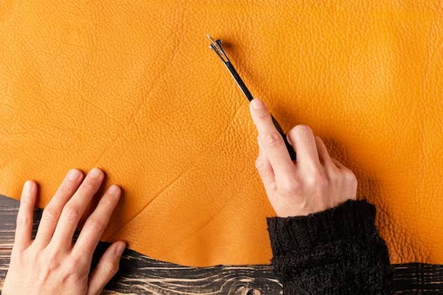 Crafting Leather Hanging Headboard